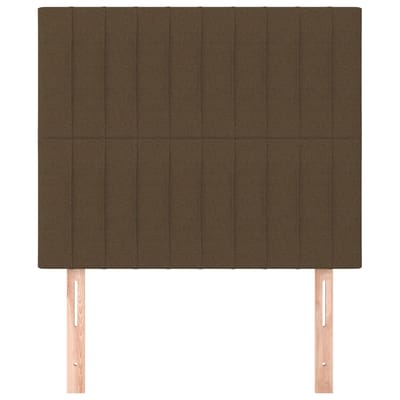 vidaXL - Hoofdbord - donkerbruin - 80x5x118/128 - cm - stof