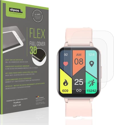 dipos FLEX – 2x Matte Screenprotector geschikt voor Huakua G20 1.69 | Volledige Schermbescherming | Case-Friendly