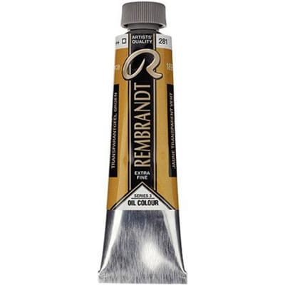 Peinture à l'huile - Jaune transparent vert - 281 - Extra-fine - Rembrandt - Tube 40ml jaune