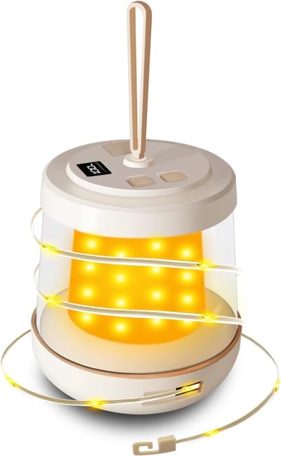 Camping LED String Lights Outdoor Intrekbaar, IP67 Waterdichte Draagbare String Lights - USB C Oplaadbare 10M Camping Light Voor Buiten, Kamperen, Balkon Decoratie, Tuin en Wandelen