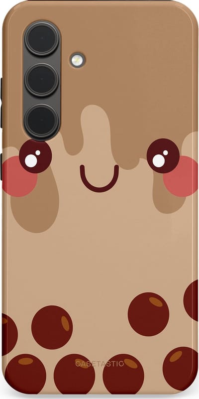Casetastic Hoesje Geschikt voor Samsung S24 - Stijlvolle Beschermende Duo-layer Case - Smeltende choco bolletjes