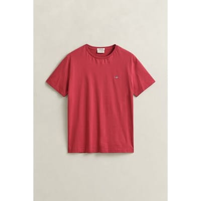Gant 2003184 Regular Fit T-shirt Met Korte Mouwen Rood M Man