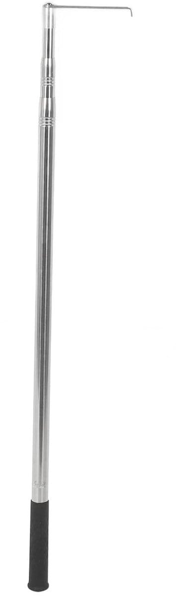 Verstelbare Telescopische Hengel met Haken, 76-183 cm RVS Duw- en Trekstang voor Vissen, Ideaal voor Grijpen en Optillen van Voorwerpen