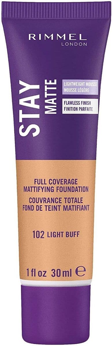 Rimmel Stay Matte Foundation 102 Light Buff 30ml