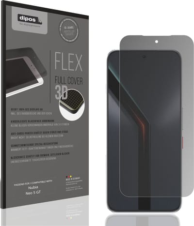 dipos FLEX – Matte Privacy Screenprotector geschikt voor Nubia Neo 5 GT | Volledige Schermbescherming | Case-Friendly