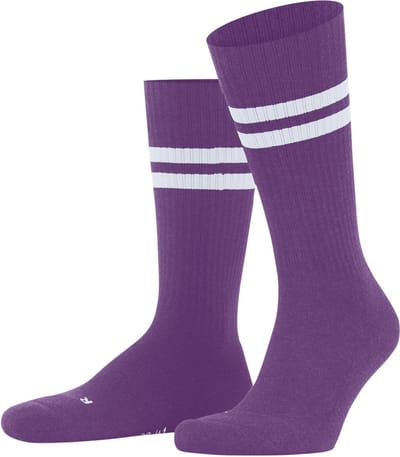 FALKE Dynamic gedessineerd katoen sokken unisex paars - maat 37-38