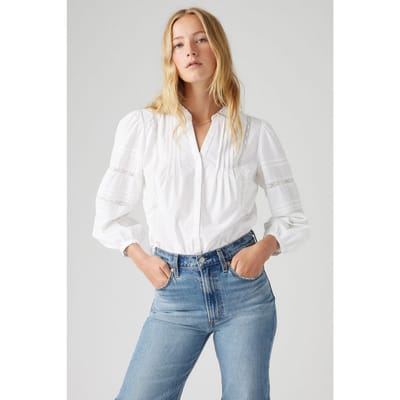 Levi's Mandy Ls Blouse Bright White Maat: XS | Blouses Outlet | Dames | Wit