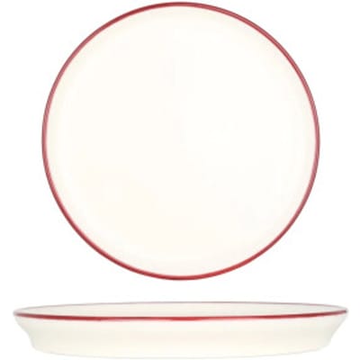 Bonna Dessertbord - Linea Burgundy - Porselein - 16 cm - set van 6