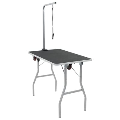 vidaXL - Draagbare - honden - kaptafel - met - wielen