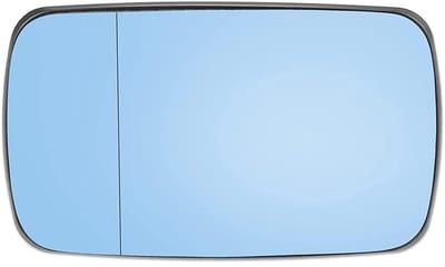 Dailygoods - Riloer auto links/rechts spiegelglas, achteruitkijkspiegel vervangen met verwarmingsfunctie, voor BMVV 3-serie E46 318i 320i 325i 330i 1998-2006, wit/blauw