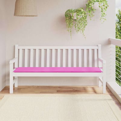 vidaXL - Bank - Kussen - Oxford - Stof - Roze - 180 - x - 50 - x - 3 - cm