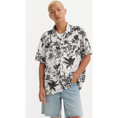 Levi's S/s Classic Camper Tropical Island Egret Größe: S | Casual hemden Outlet | Herren