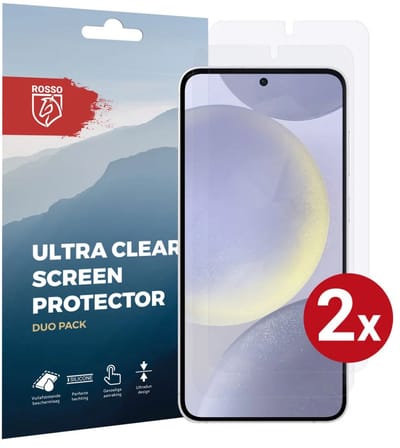 Rosso Screen Protector Ultra Clear Duo Pack Geschikt voor Samsung Galaxy S24 | TPU Folie | Case Friendly | 2 Stuks