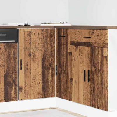 vidaXL - Onderkast - Lyon - bewerkt - hout - oud - houtkleurig