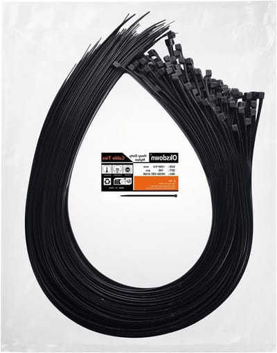 Zwarte Dikke Kabelbinders - 100 Stuks, Heavy Duty, 1500mm x 9mm, Sterk Nylon, Zelfvergrendelend, Extra Lange Zipper Tie Wraps voor Organisatie en Beveiliging