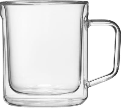 Corkcicle Glazen Mok Set van 2 – Doorzichtig/Clear – 355ml bekers - Verpakt in luxe giftset - Corkcicle Glass Mug Set of 2 - 355ml - Double Pack – CLEAR – 7501C