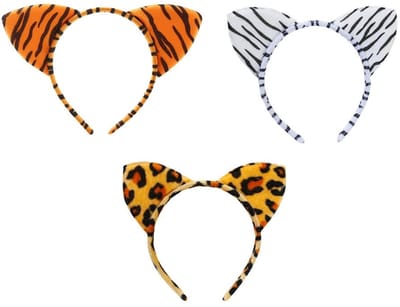Jhubersproducts - Dieren Oren Hoofdbanden - Tijger Zebra Luipaard - Perfect voor Feestjes - Cosplay Hoofdband - Verjaardag Decoratie - Geschikt voor K