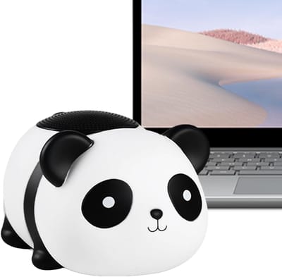 Draadloze Mini Luidspreker - Draagbare Speaker - Muziek Luisteren - Uniek Panda Design - 10 x 10 x 3 cm