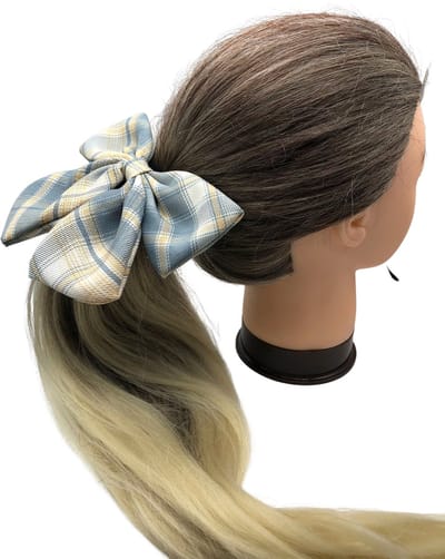 Haarstrik, Haarband, Hair Bow, Haarstrikje, Elegant, Esthetisch, Charmant, Feestelijk, Geel/Aquablauw