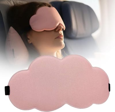 Oogmasker - Slaapmaskers - Universele Oogmasker Slaap - Ademend Verlicht vermoeidheid - Geen druk bij zijligging - Voor dutjes onderweg - Voor de lunchpauze en gebruik het slapengaan - Roze