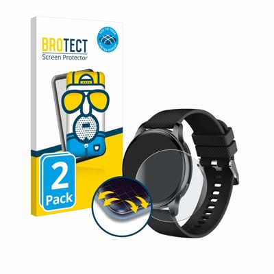 BROTECT - Screenprotector voor Maoo Ventura AMOLED Smartwatch 1.32" - Folie Beschermfolie matte volledig dekking 2 Stuks