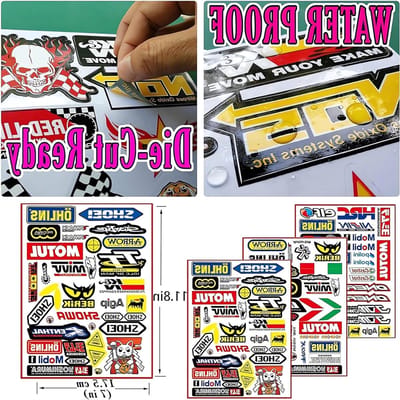 Tuning Stickers voor Motorfietsen, Racing Stickers voor Helmen en Motorsport Decoratie