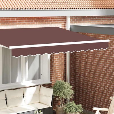 vidaXL - Vervangvolant - voor - zonnescherm - voor - 2,5 - m - Bruin - Polyester