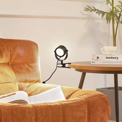 Lindby - Klemlamp - 1licht - IJzer, kunststof - H: 10 cm - GX53 - zwart mat