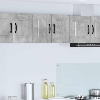 vidaXL - Wandkast - PORTO - Beton - Grijs - 30 - x - 31 - x - 40 - cm - Bewerkt - hout