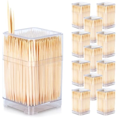 Tandenstokers Bamboe 6,5 cm 12x450 stuks - Tandenstoker