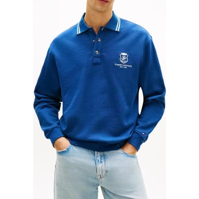 Tommy Hilfiger Country Club Rugby Shirt Blue Jean Größe: XS | Poloshirts Outlet | Herren | Blau