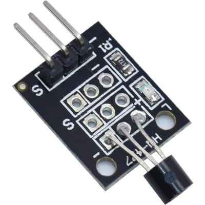 KY-035 Hall-effectsensormodule | Magnetische detectie | Analoge uitgang | Arduino-compatibel | Ideaal voor onderwijs en doe-het-zelfprojecten zwart