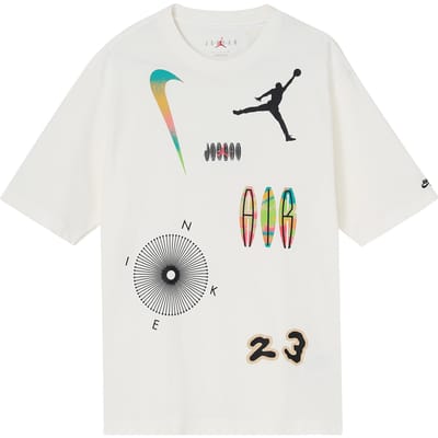 T-shirts Jordan Homme Blanc Col Rond Coupe Droite Modérée 2XL white