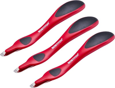 Nieten Verwijderaar - Nietjes Trekker - Kantoor Werk - Magnetische Grip - 5x15x3 cm - Rood