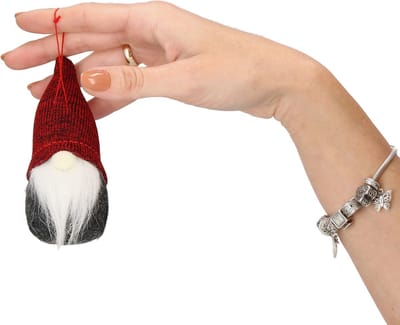 Springos Kerstversiering | Kerstdecoratie voor binnen | Kersthanger | Kerstkabouter | Witte Baard | 1 stuk