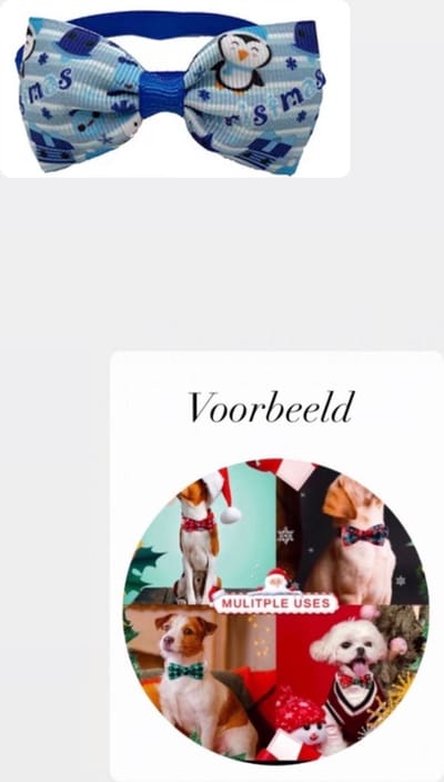 Akyol - Kerststrik - Stof - strik voor honden - kerst strik voor een hond - vlinderstrik - kerststrik sneeuwpop - kerststrikjes - Decoratie - Kerstsfeer – Christ
