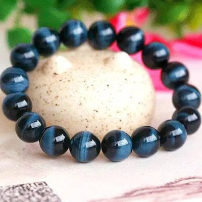 Armband Natuurlijkblauwe Tijgeroogsteen Met Kattenoog Blauwe Tijgeroogsteen Armband Sieraden 10mm white