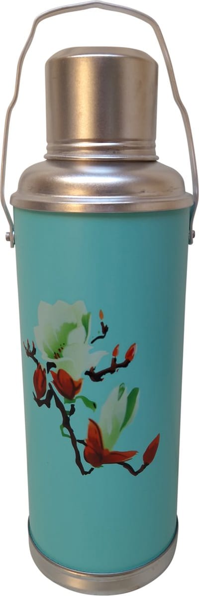 DongDong - Chinese Thermoskan - 1,2 Liter - Turquoise - Tak dessin