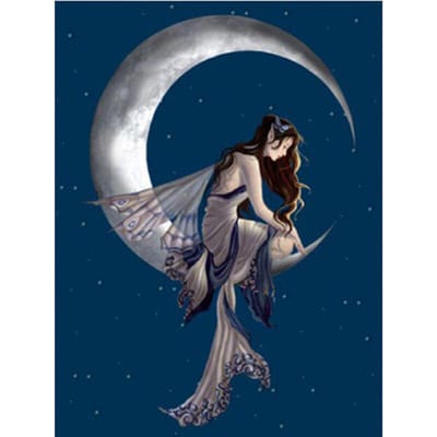Peinture de diamant complète à faire soi-même, mosaïque de diamant, strass, princesse de lune 20X30CM gray