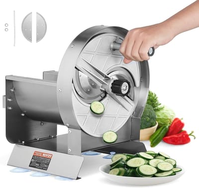 Groente Fruit Snijder - Keuken Snijmachine - Snel Ingrediënten Snijden - Instelbare Dikte - 0-12mm - Zilver