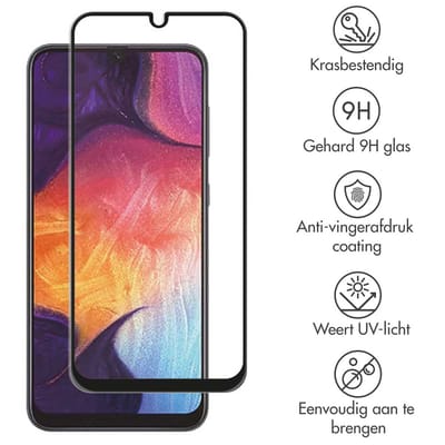 Accezz Screen Protector - Geschikt voor Samsung Galaxy A30s / A50 / M31 - Gehard Glass Full Cover