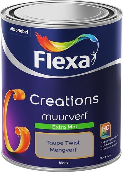 Flexa - Creations Muurverf Extra Mat - Taupe Twist - Mengverf - 1 L