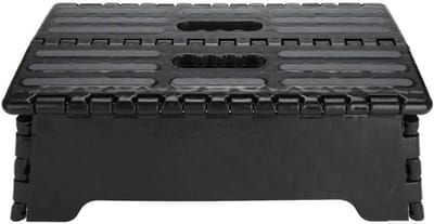 Draagbare en opvouwbare trapsteiger voor ouderen en zwangeren, ideaal voor badkamer en reizen, maximale belasting tot 136 kg, 38 x 22 x 13 cm