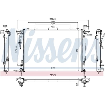 Radiator, motorkoeling NISSENS 66781