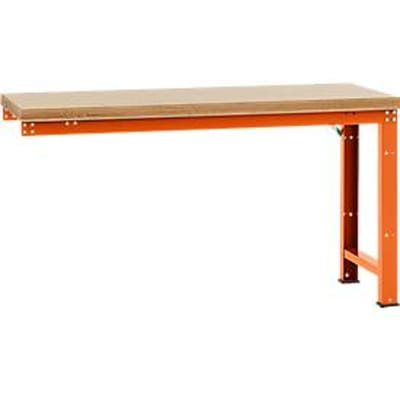 Manuflex aanbouw-werkbank Profi standaard, tafelblad multiplex, 1750 x 700 mm, roodoranje