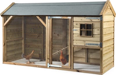 Wood Selections Kippenhok Kiki - Kippenren - Nachthok Kippen voor buiten - kippenhok met buitenverblijf - Dierenverblijf