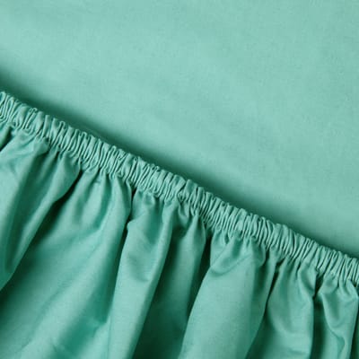 Kayori Shizu Topper Hoeslaken Perkal - 200x210-220cm - 200TC Hotelkwaliteit - Matrasdikte 12 cm - Groen