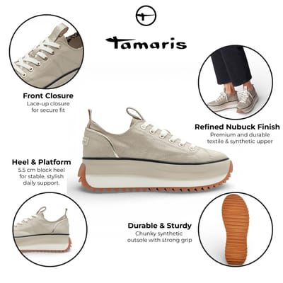 Tamaris damestrainers 1-23731-41 933 Damestrainers Vegan M2373141 lichtgoud