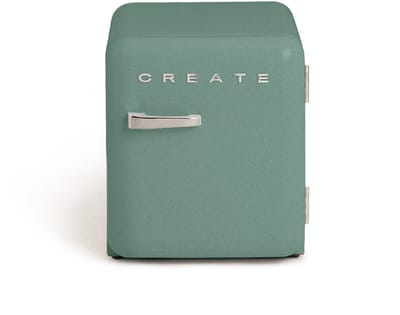 CREATE - Koelkast in retrostijl - Sage - Handvat Zilver - FRIDGE RETRO 48L