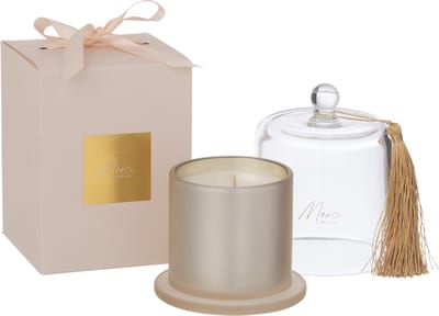 J-Line geurkaars Stolp Merci - Elderflower - glas - beige - large - 45U